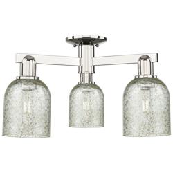 Arcadia Caledonia 23"W 3-Lt Polished Nickel Semi-Flush w/ Mica Shade