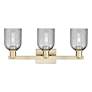 2_Arcadia Caledonia 24"W 3 Light Brass Vanity Light With Charcoal Shade more views