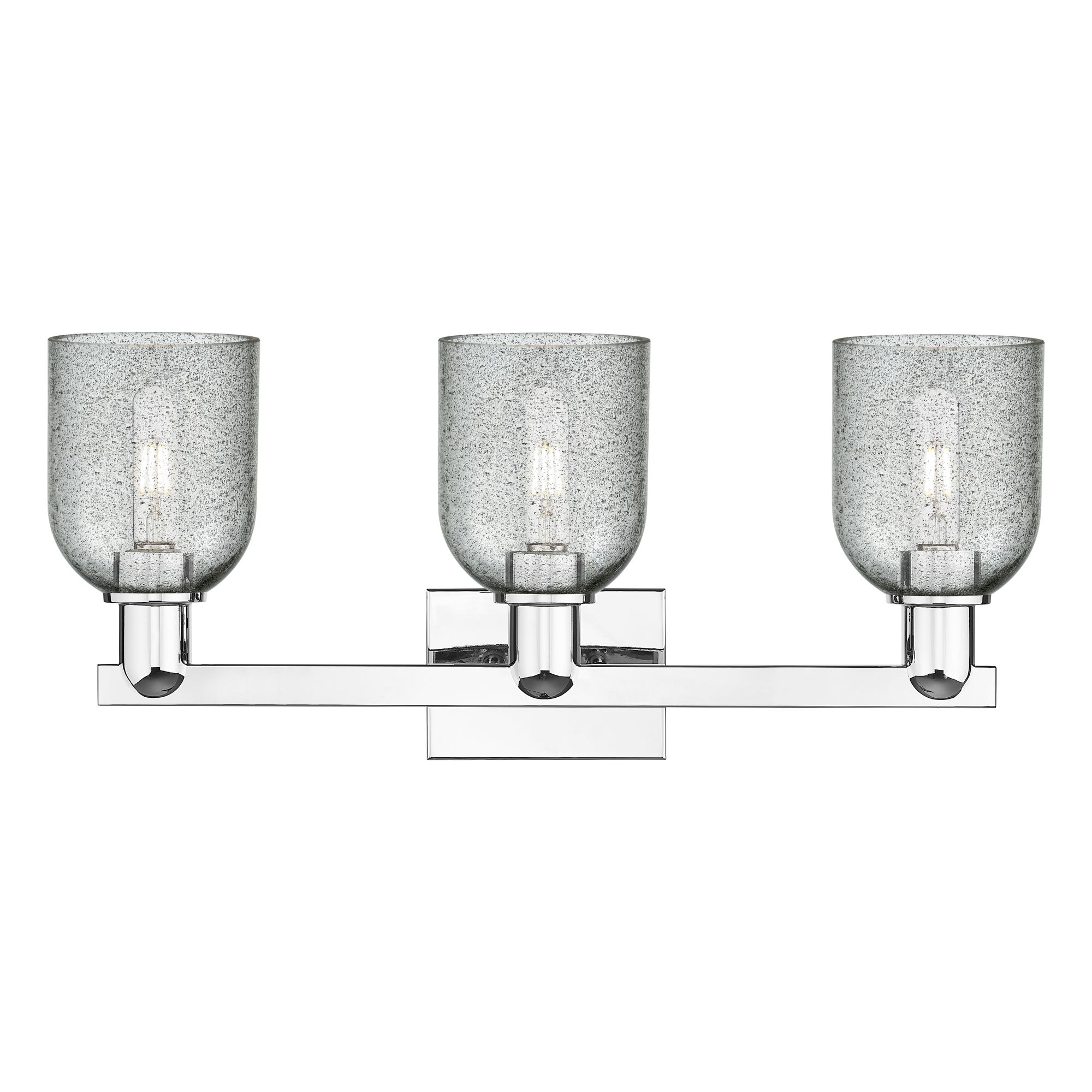 Image 2 Arcadia Caledonia 24"W 3 Light Chrome Vanity Light w/ Charcoal Shade more views