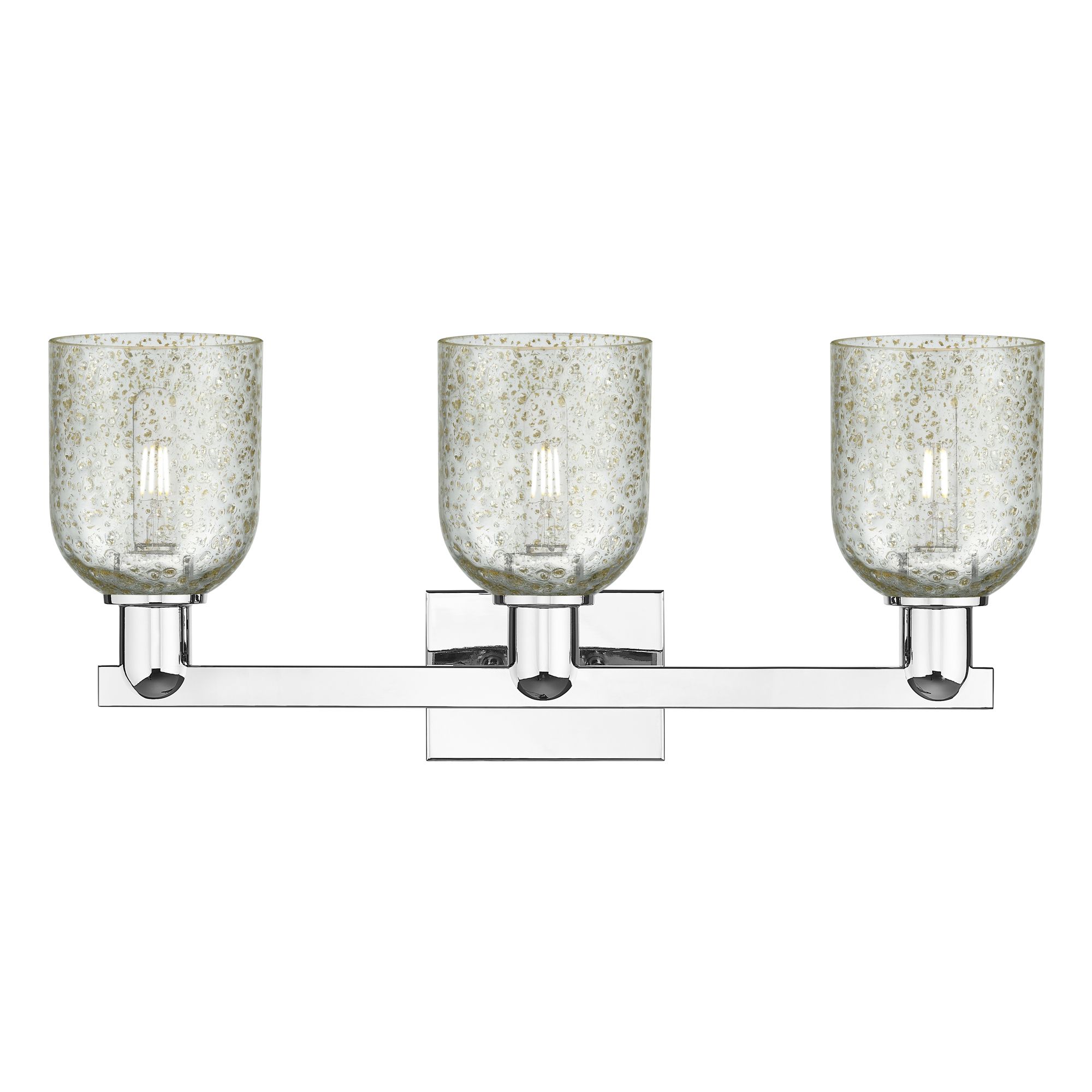 Image 2 Arcadia Caledonia 24"W 3 Light Chrome Vanity Light w/ Mica Shade more views