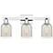 Arcadia Caledonia 24"W 3 Light Chrome Vanity Light w/ Mouchette Shade