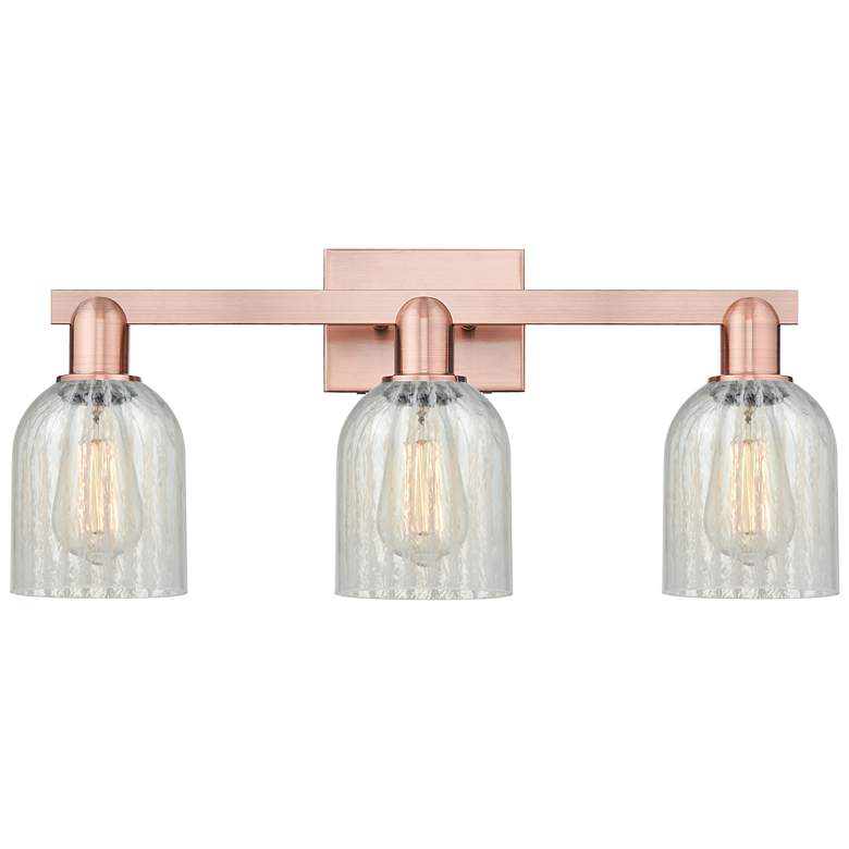 Image 1 Arcadia Caledonia 24"W 3 Light Copper Bath Light With Mouchette Shade