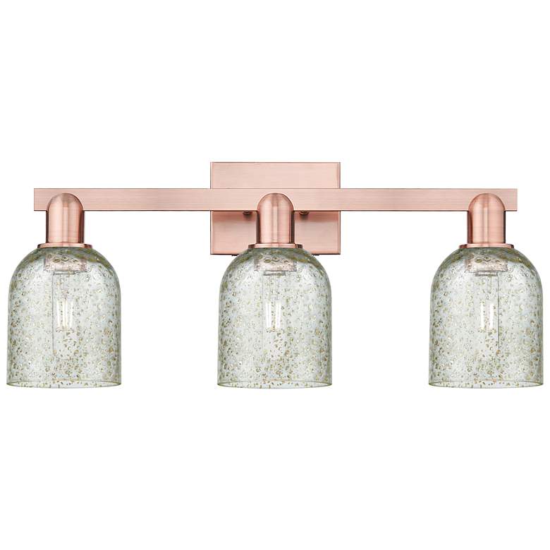 Image 1 Arcadia Caledonia 24"W 3 Light Copper Vanity Light With Mica Shade