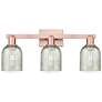 1_Arcadia Caledonia 24"W 3 Light Copper Vanity Light With Mica Shade