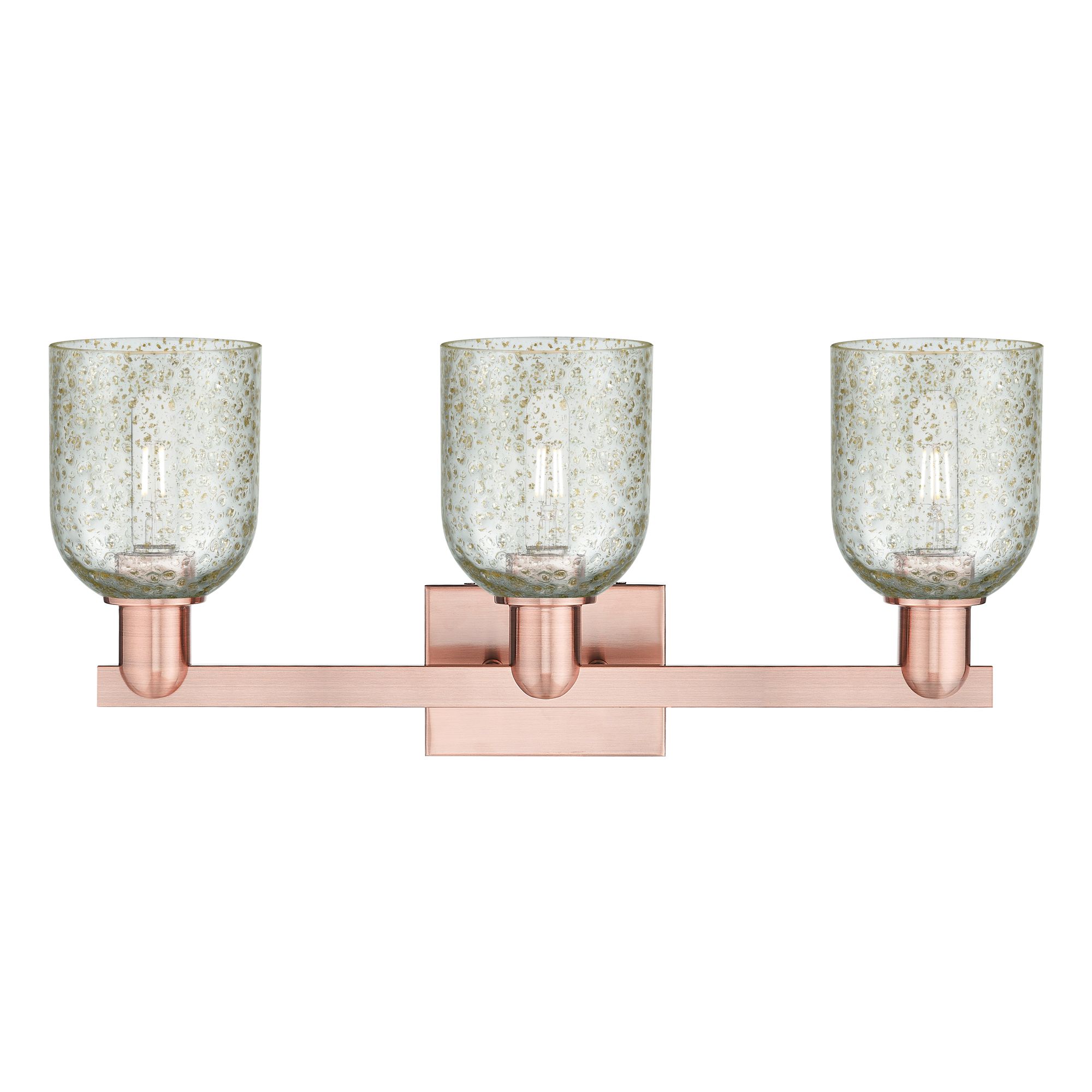 Image 2 Arcadia Caledonia 24"W 3 Light Copper Vanity Light With Mica Shade more views