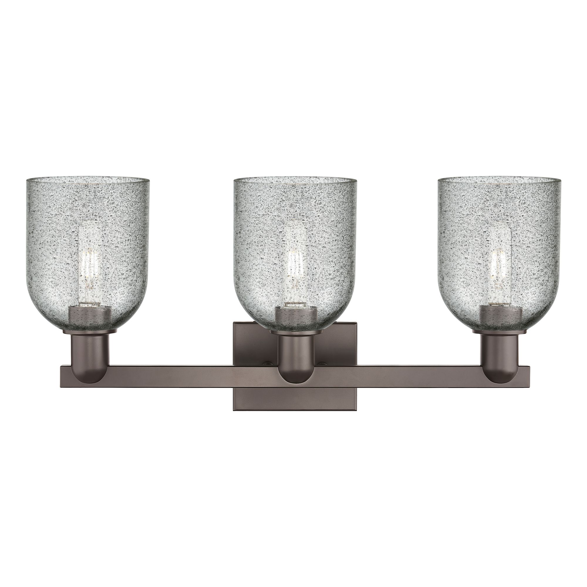 Image 2 Arcadia Caledonia 24"W 3-Lt Oiled Bronze Bath Light w/ Charcoal Shade more views