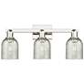 1_Arcadia Caledonia 24"W 3-Lt Polished Nickel Bath Light w/ Mica Shade
