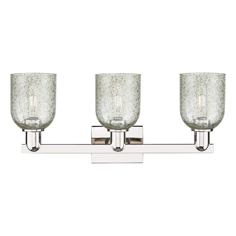 Image 2 Arcadia Caledonia 24"W 3-Lt Polished Nickel Bath Light w/ Mica Shade more views