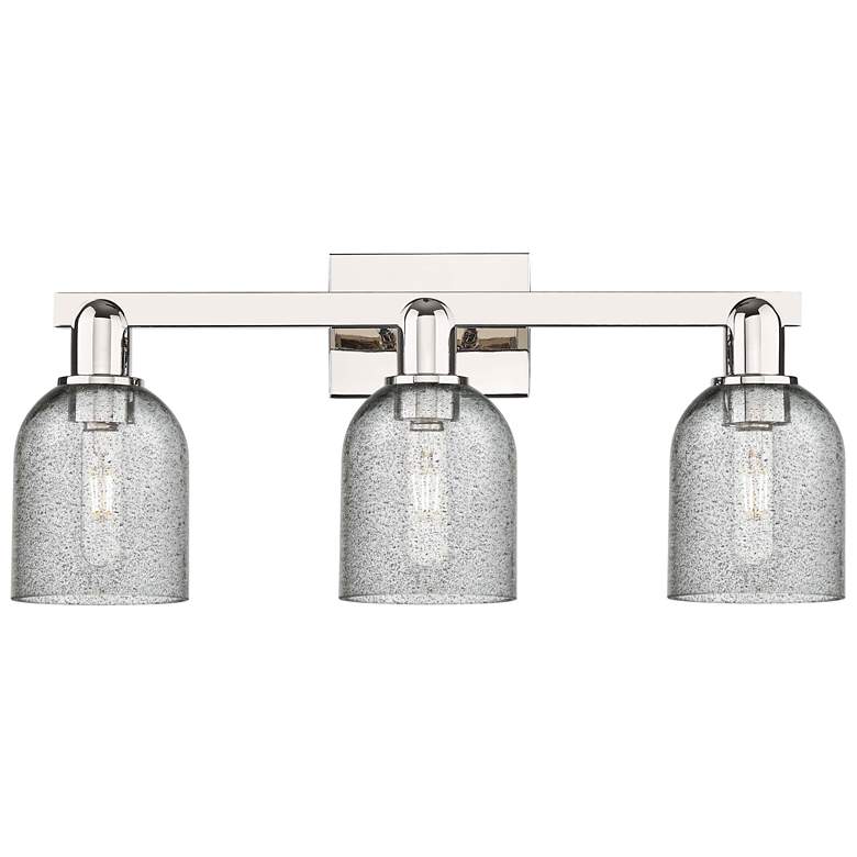 Image 1 Arcadia Caledonia 24"W 3-Lt Polished Nickel Vanity w/ Charcoal Shade