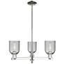 Arcadia Caledonia 27"W 3-Lt Polish Nickel Stem Chandelier w/ Charcoal Shade