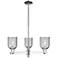 Arcadia Caledonia 27"W 3-Lt Polish Nickel Stem Chandelier w/ Charcoal Shade