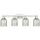 Arcadia Caledonia 32"W 4 Light Brushed Nickel Bath Light w/ Mica Shade