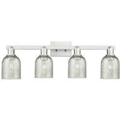 Arcadia Caledonia 32"W 4 Light Brushed Nickel Bath Light w/ Mica Shade