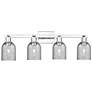 1_Arcadia Caledonia 32"W 4 Light Chrome Vanity Light w/ Charcoal Shade