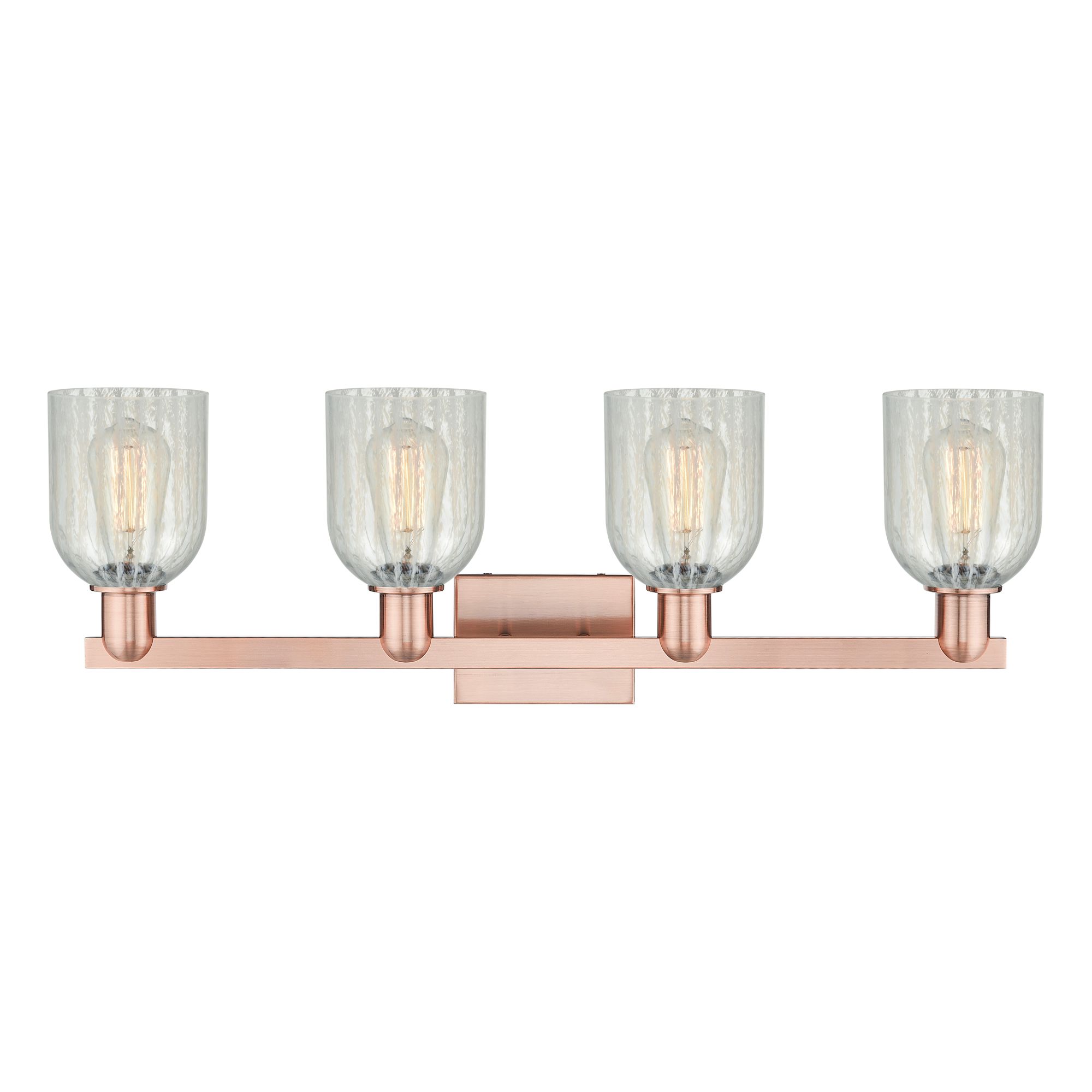 Image 2 Arcadia Caledonia 32"W 4 Light Copper Bath Light With Mouchette Shade more views