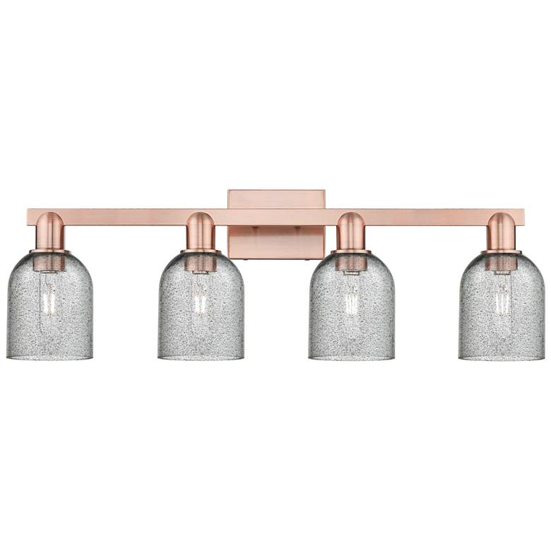 Image 1 Arcadia Caledonia 32"W 4 Light Copper Vanity Light With Charcoal Shade