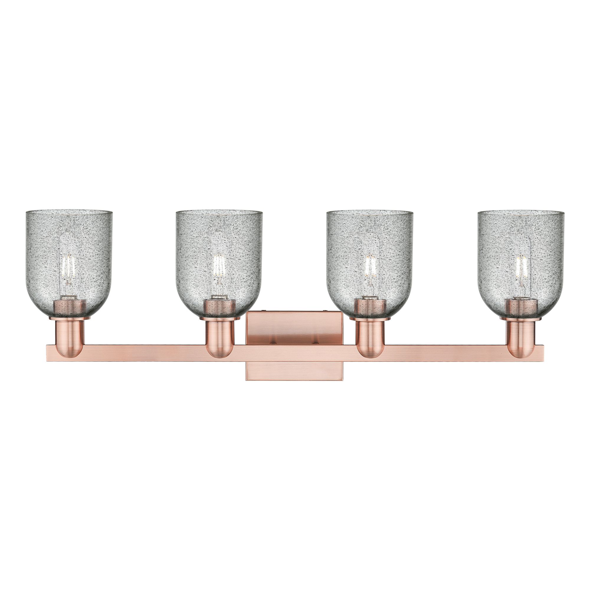 Image 2 Arcadia Caledonia 32"W 4 Light Copper Vanity Light With Charcoal Shade more views