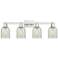 Arcadia Caledonia 32"W 4 Light Nickel Bath Light w/ Mouchette Shade