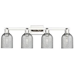 Arcadia Caledonia 32"W 4-Lt Polished Nickel Vanity w/ Charcoal Shade