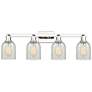 1_Arcadia Caledonia 32"W 4-Lt Polished Nickel Vanity w/ Mouchette Shade