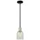 Arcadia Caledonia 5"W Black Brass Stem Mini Pendant w/ Mouchette Shade