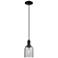 Arcadia Caledonia 5"W Black Cord Hung Mini Pendant w/ Charcoal Shade