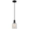 Arcadia Caledonia 5"W Black Cord Hung Mini Pendant w/ Mouchette Shade