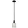 Arcadia Caledonia 5"W Black Stem Hung Mini Pendant w/ Mouchette Shade
