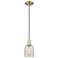 Arcadia Caledonia 5"W Brass Cord Hung Mini Pendant w/ Mouchette Shade