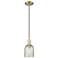 Arcadia Caledonia 5"W Brass Cord Hung Mini Pendant With Mica Shade