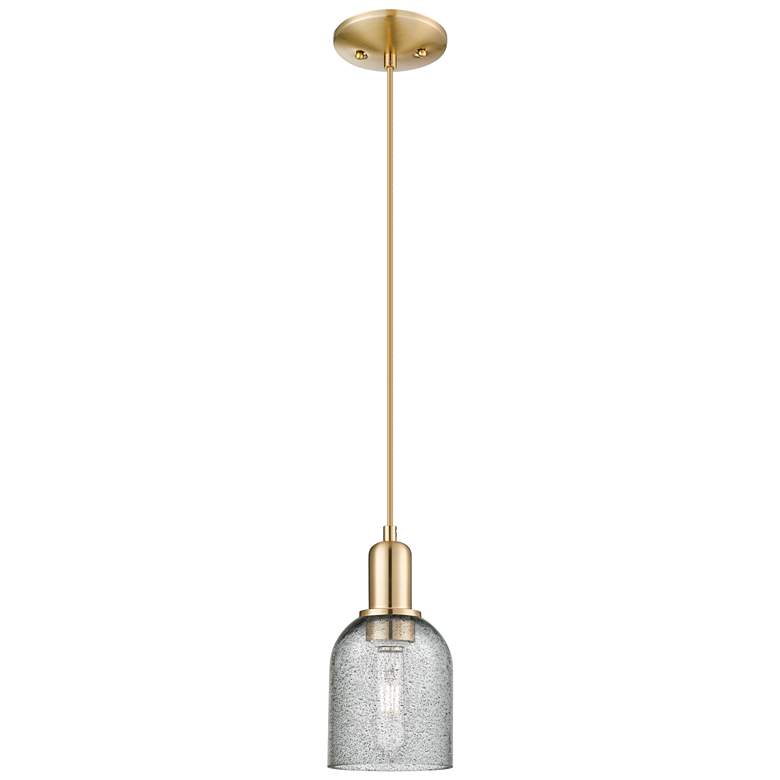Image 1 Arcadia Caledonia 5"W Bronze Cord Mini Pendant w/ Charcoal Shade