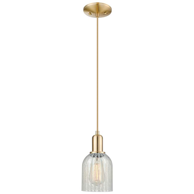 Image 1 Arcadia Caledonia 5"W Bronze Cord Mini Pendant w/ Mouchette Shade