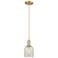 Arcadia Caledonia 5"W Bronze Cord Mini Pendant w/ Mouchette Shade