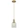 Arcadia Caledonia 5"W Brushed Brass Cord Pendant w/ Mouchette Shade