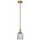 Arcadia Caledonia 5"W Brushed Brass Stem Pendant w/ Charcoal Shade
