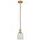 Arcadia Caledonia 5"W Brushed Brass Stem Pendant w/ Mouchette Shade