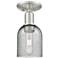 Arcadia Caledonia 5"W Brushed Nickel Semi-Flush w/ Charcoal Shade