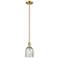 Arcadia Caledonia 5"W Champagne Bronze Stem Mini Pendant w/ Mica Shade