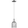 Arcadia Caledonia 5"W Chrome Cord Hung Mini Pendant w/ Charcoal Shade