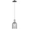 Arcadia Caledonia 5"W Chrome Cord Hung Mini Pendant w/ Charcoal Shade