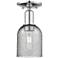Arcadia Caledonia 5"W Chrome Semi.Flush Mount w/ Charcoal Shade