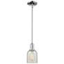 Arcadia Caledonia 5"W Chrome Stem Hung Mini Pendant w/ Mouchette Shade