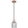 1_Arcadia Caledonia 5"W Copper Cord Hung Mini Pendant w/ Charcoal Shade
