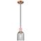 Arcadia Caledonia 5"W Copper Cord Hung Mini Pendant w/ Charcoal Shade