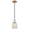 Arcadia Caledonia 5"W Copper Cord Hung Mini Pendant w/ Mouchette Shade