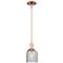 Arcadia Caledonia 5"W Copper Stem Hung Mini Pendant w/ Charcoal Shade