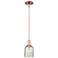 Arcadia Caledonia 5"W Copper Stem Hung Mini Pendant With Mica Shade