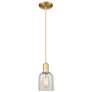 Arcadia Caledonia 5"W Gold Cord Hung Mini Pendant w/ Mouchette Shade
