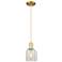 Arcadia Caledonia 5"W Gold Cord Hung Mini Pendant w/ Mouchette Shade
