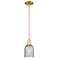 Arcadia Caledonia 5"W Gold Stem Hung Mini Pendant w/ Charcoal Shade